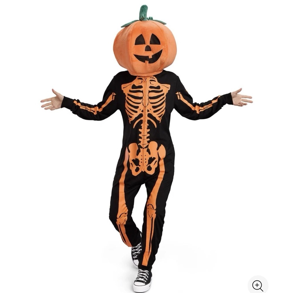 Tipsy Elves Women's Pumpkin Head Skeleton Costume